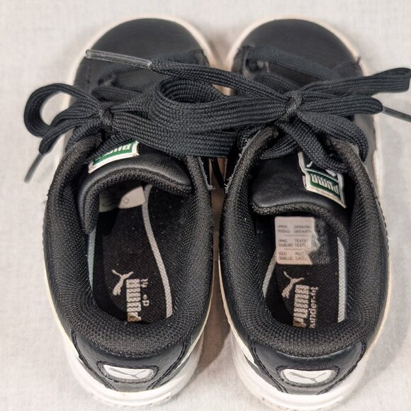 Children's Puma Sneakers - Black + White - Picture 5 of 7